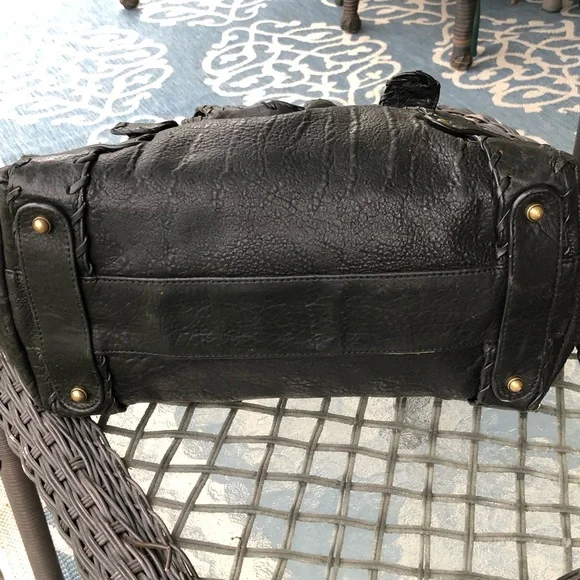 SOLD Kooba Black Pebbled Leather Hobo Bag Purse - Picture 8 of 14